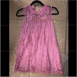 Adorable pink lace blouse